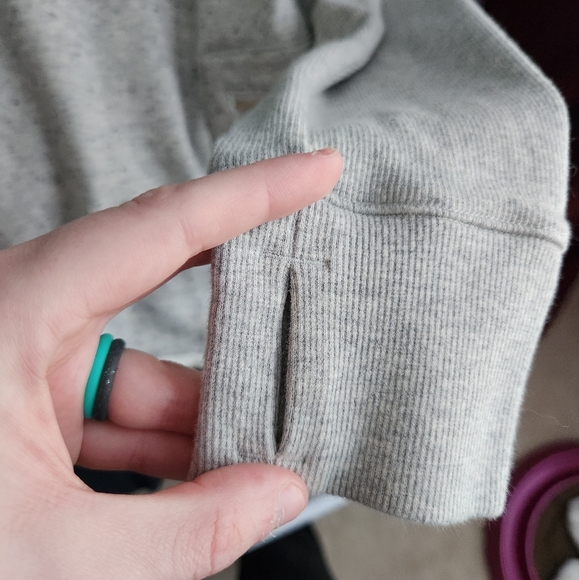 Medium heathered white Calvin Klein performance cowl neck pullover - Picture 5 of 8